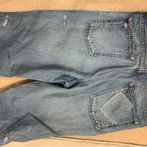 Moussy Womens Tapered Jeans Blue Distressed Medium Wash High Rise Denim Japan 26 - Picture 9 of 10